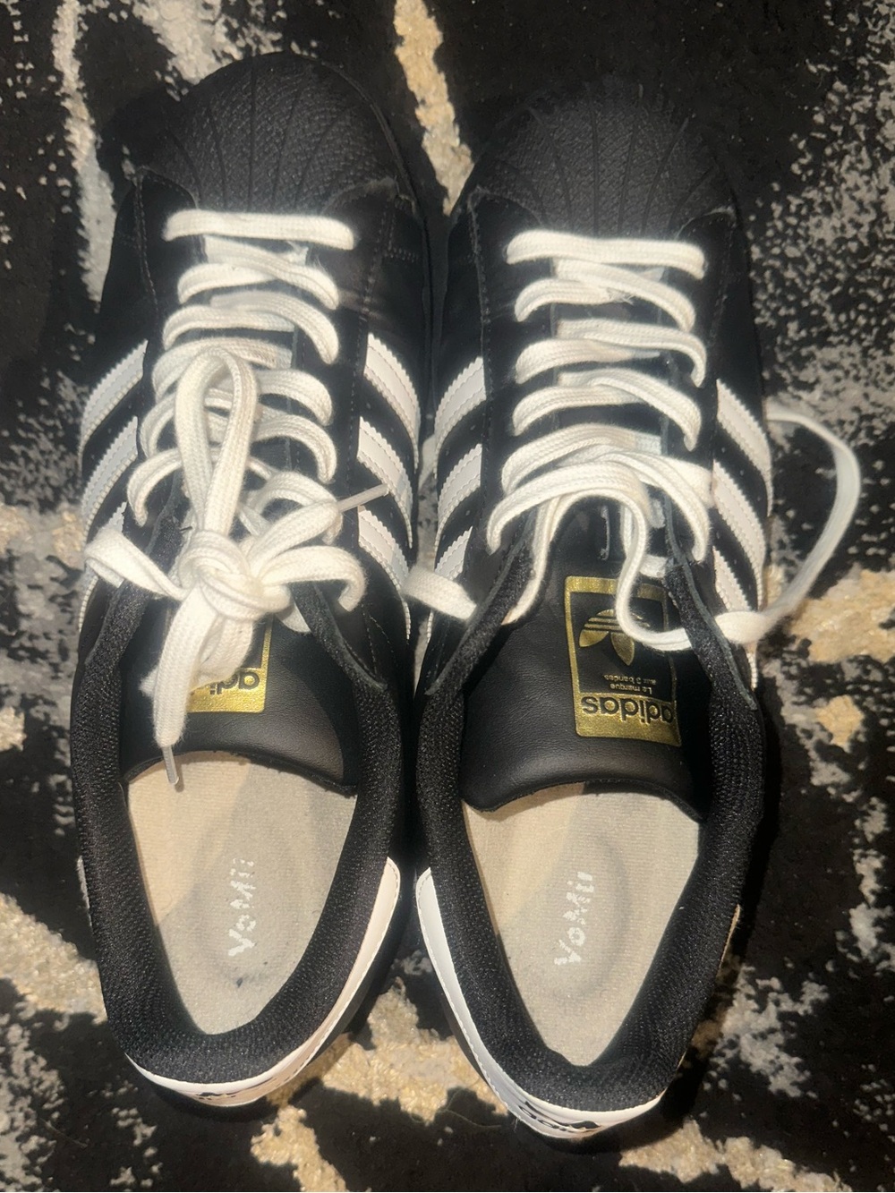 adidas Black & White Shell-Toe Sneakers